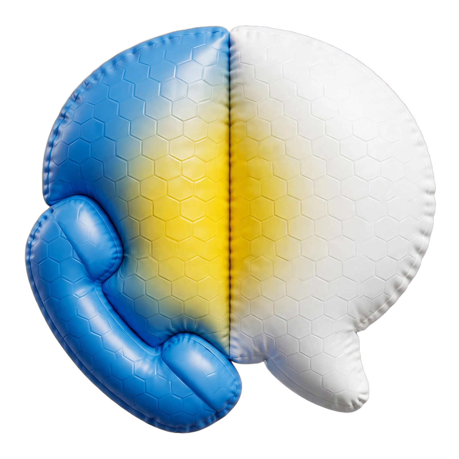 UTO Com OS glossy inflatable 3D brand mark